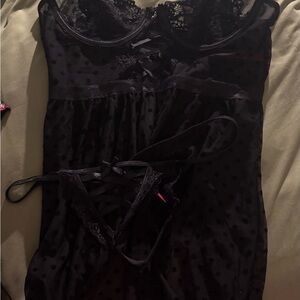 Elegant Black Lace Lingerie Set